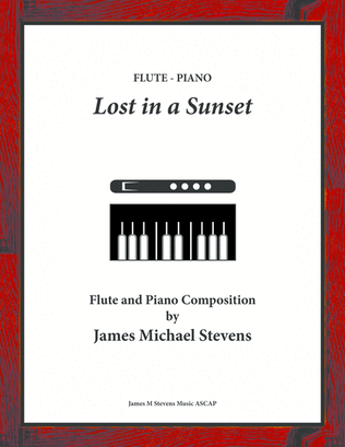 Book cover for Lost in a Sunset - Romantic Flute & Piano