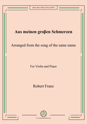 Book cover for Franz-Aus meinen groβen Schmerzen,for Violin and Piano