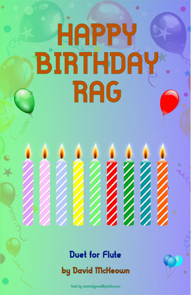 Book cover for Happy Birthday Rag, for Flute Duet