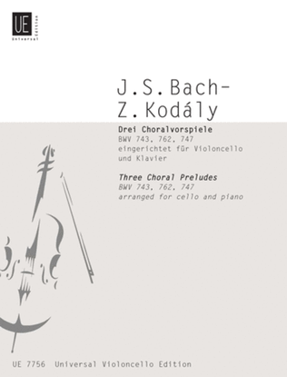 Book cover for Chorale Preludes, 3 (Bach)