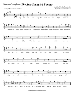 The Star Spangled Banner (Soprano Saxophone)