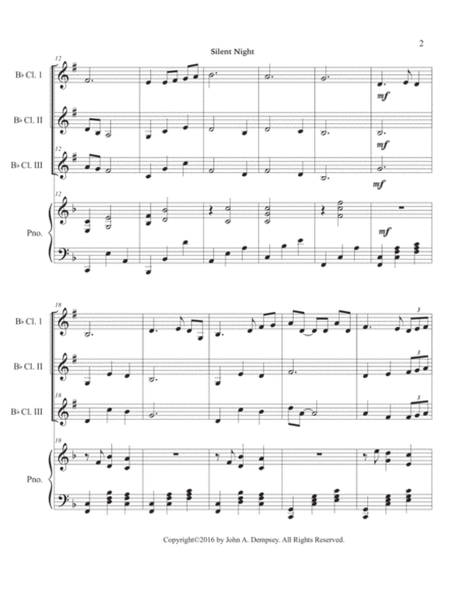 Silent Night (Quartet for Three Clarinets & Piano) image number null