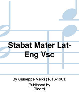 Book cover for Stabat Mater Lat-Eng Vsc