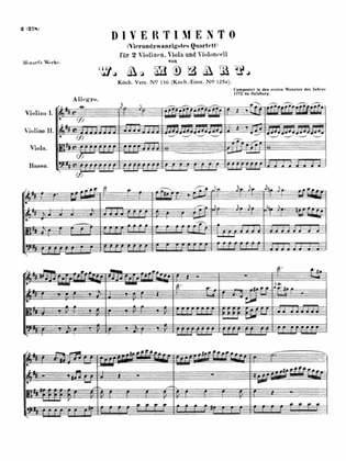 Book cover for Mozart: Three Divertimenti
