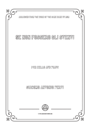 Book cover for Perti-Se non fossero gli stenti,for Cello and Piano