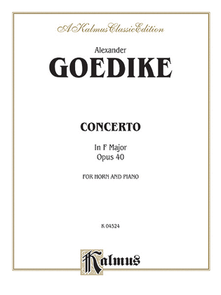 Book cover for Concerto for Horn and Orchestra