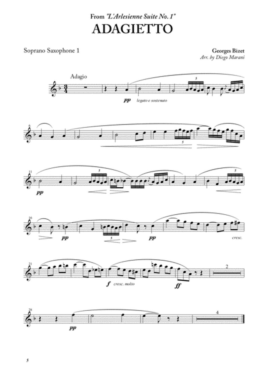 "L'Arlesienne Suite No. 1" for Saxophone Ensemble - Part Two image number null