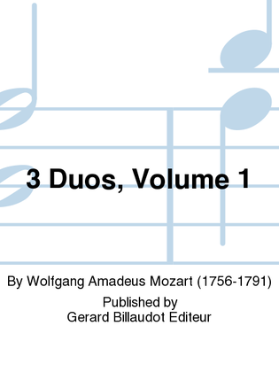Book cover for 3 Duos, Volume 1