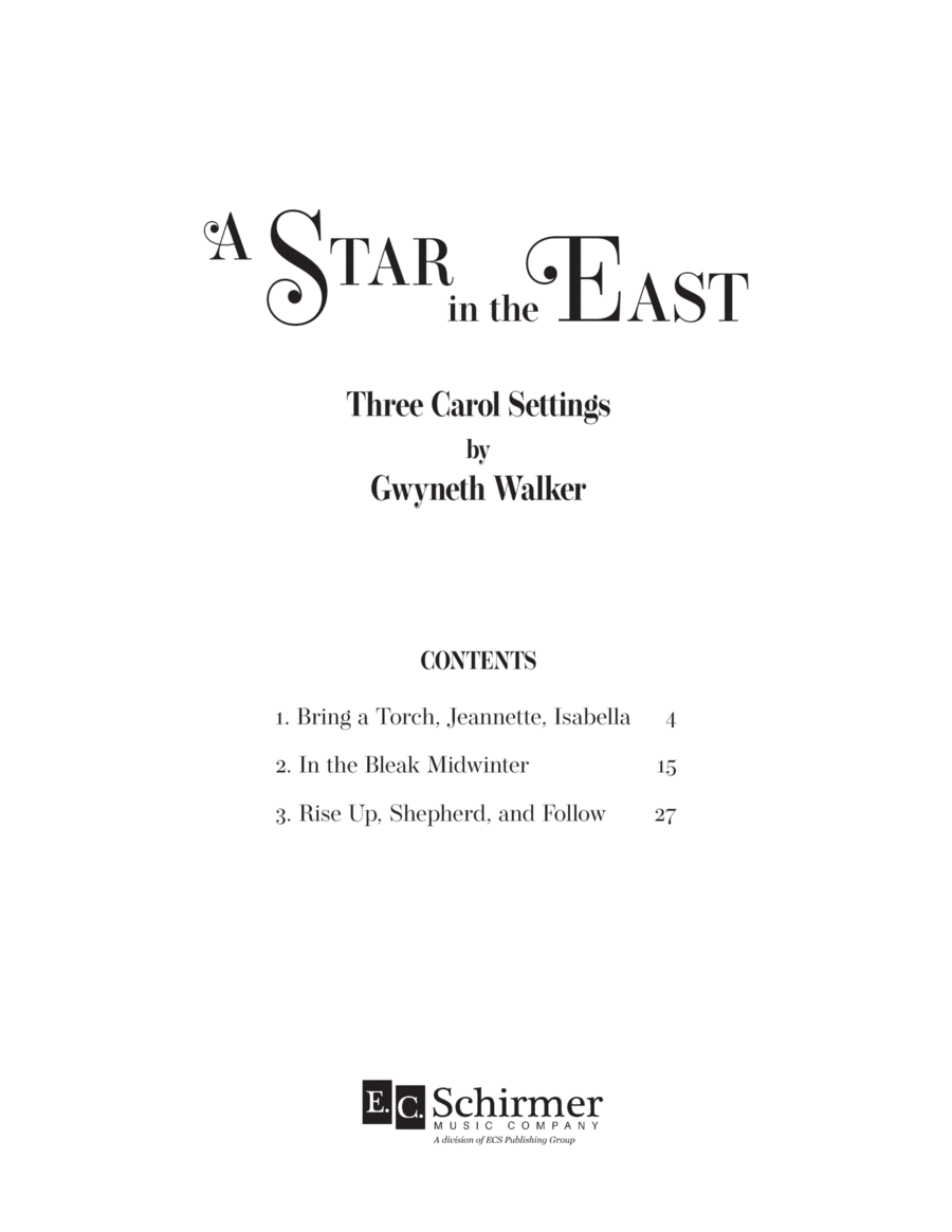 A Star in the East (Full Score)