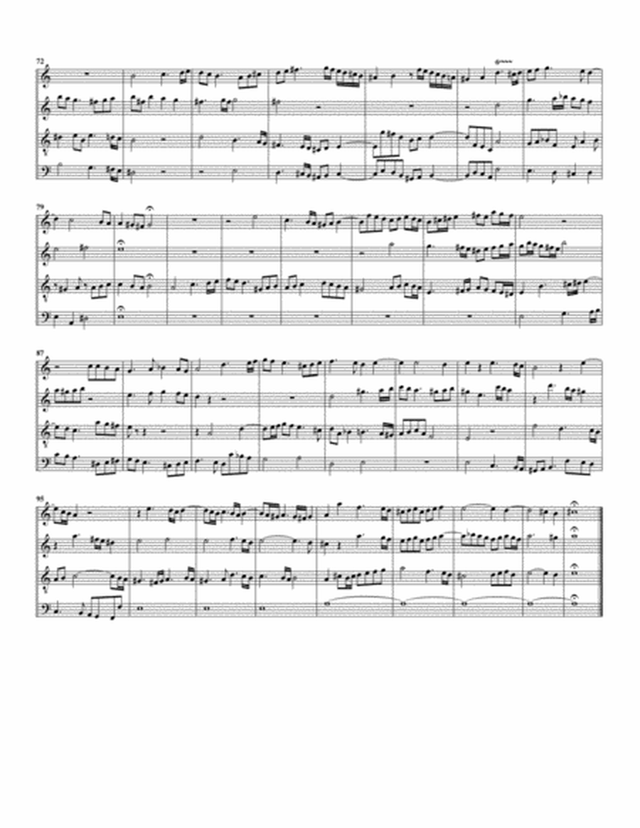 Fugue, K.401 (arrangement for 4 recorders)