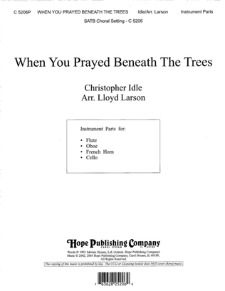 Book cover for When You Prayed Beneath the Trees