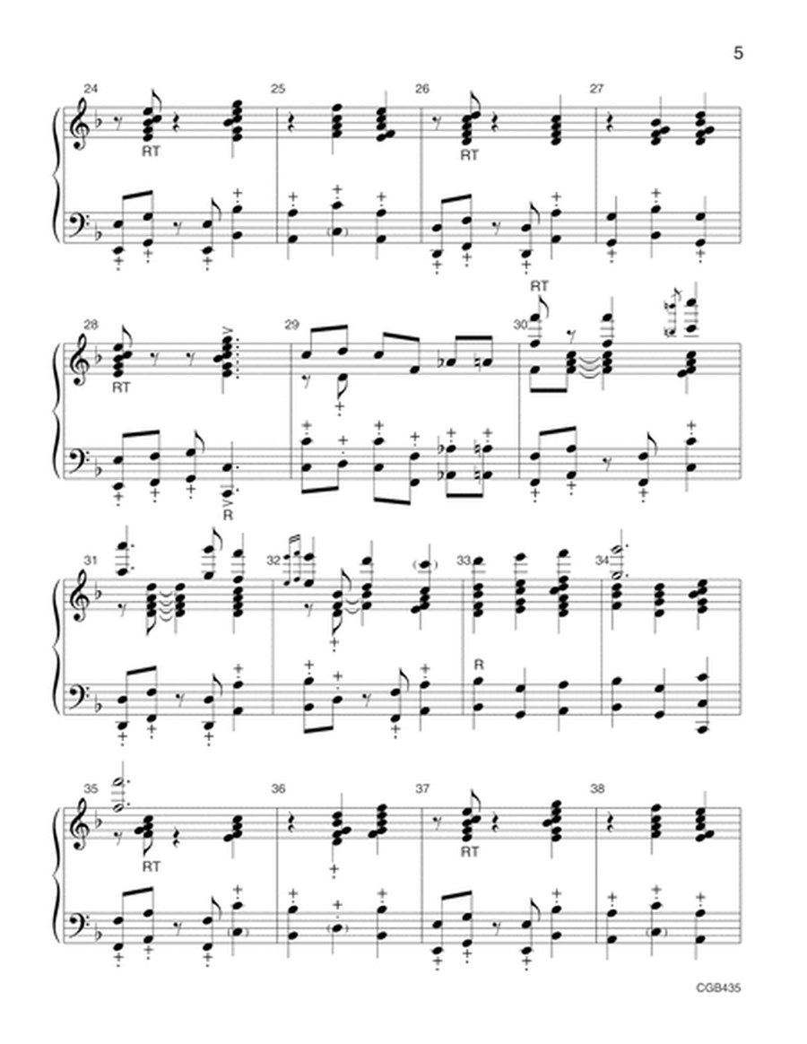 Jazz Waltz on Praise to the Lord - Handbell Score image number null