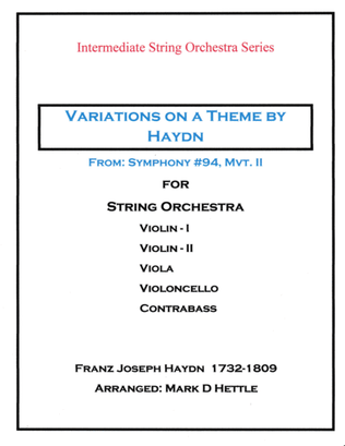 Book cover for Variations on a Theme by Haydn