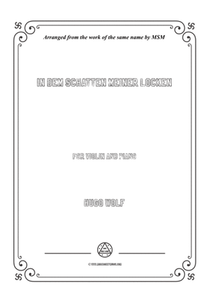 Book cover for Wolf-In dem Schatten meiner Locken, for Violin and Piano