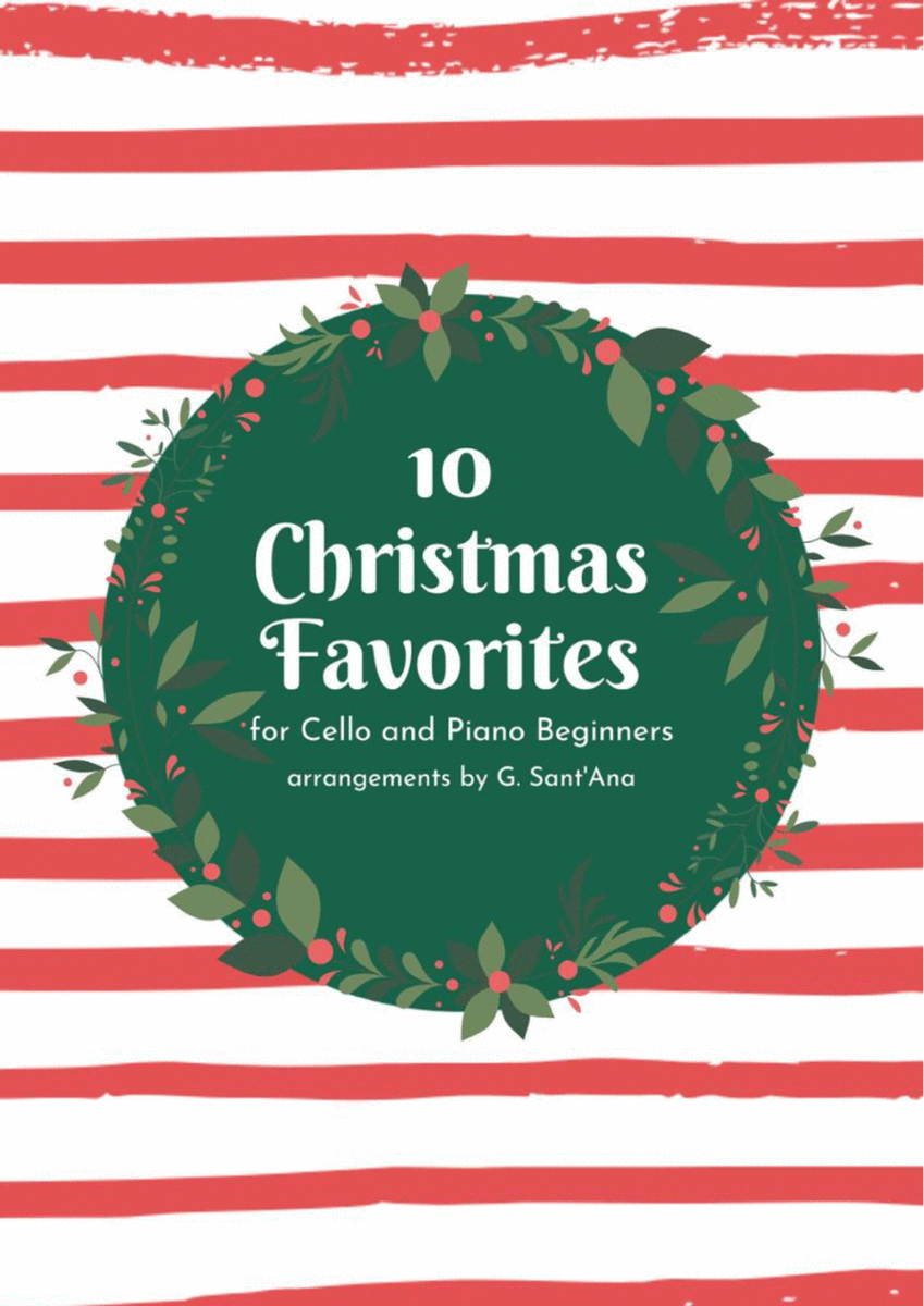 10 Christmas Favorites for Cello and Piano Beginners (Easy Cello / Easy Piano) image number null