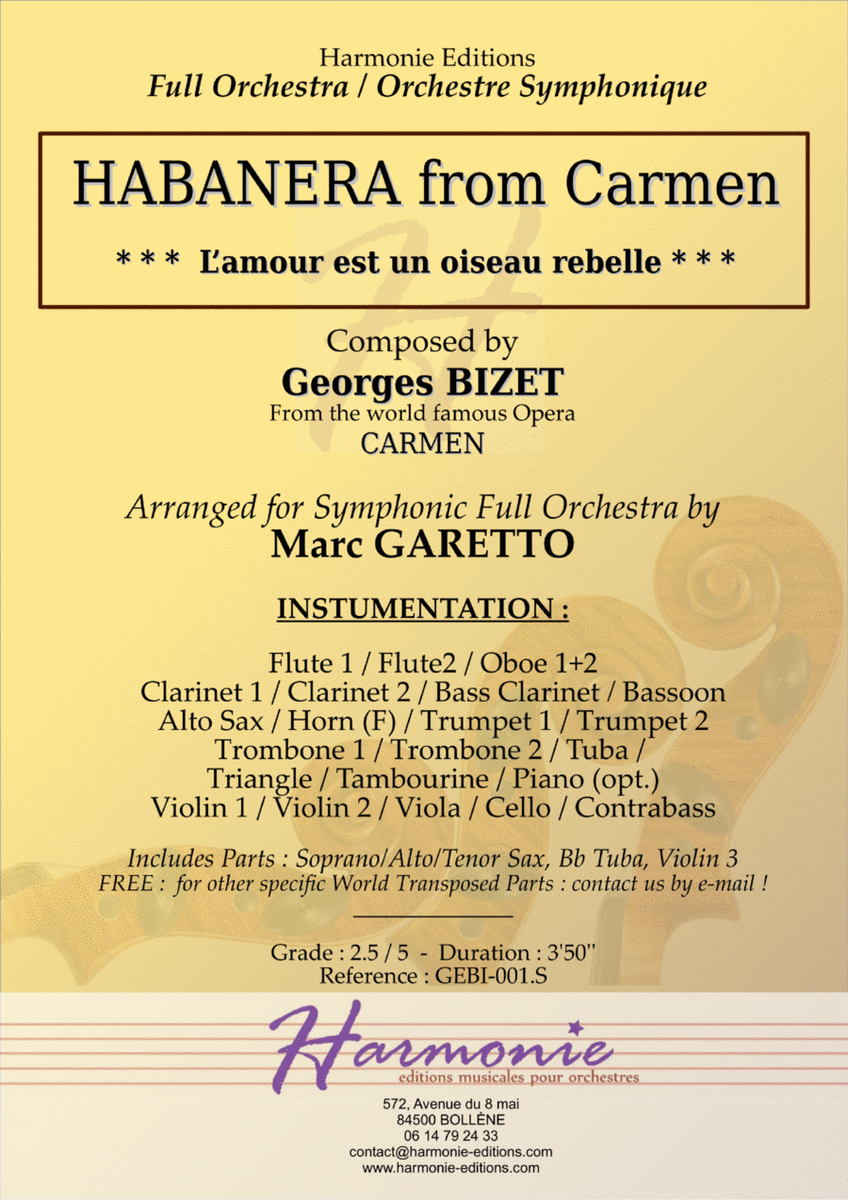 HABANERA from "Carmen" - L'amour est un oiseau rebelle image number null