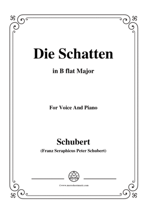 Schubert-Die Schatten,in B flat Major,for Voice&Piano