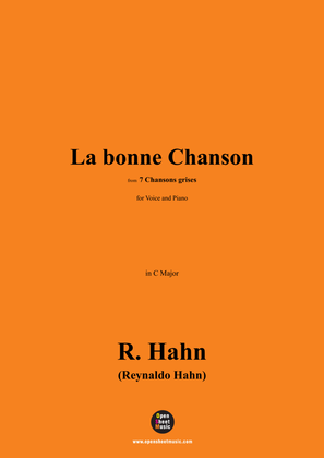 Book cover for R. Hahn-La bonne Chanson,from '7 Chansons grises',in C Major