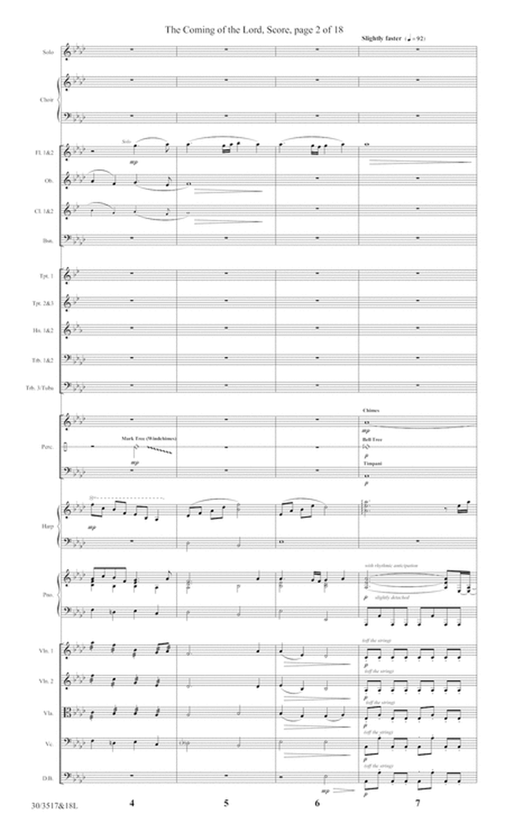 The Coming of the Lord - Orchestral Score and Parts