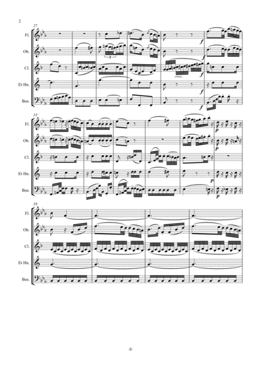 Mozart: Serenade No.12 in C minor "Nachtmusik" K388 Mvt.II Andante - wind quintet image number null