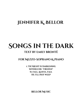 Book cover for Songs in the Dark - song cycle for medium voice and piano (optional synth and electric bass)