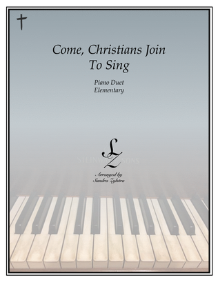 Book cover for Come, Christians Join To Sing (elementary piano with optional duet)
