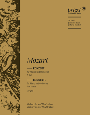 Book cover for Piano Concerto [No. 23] in A major K. 488