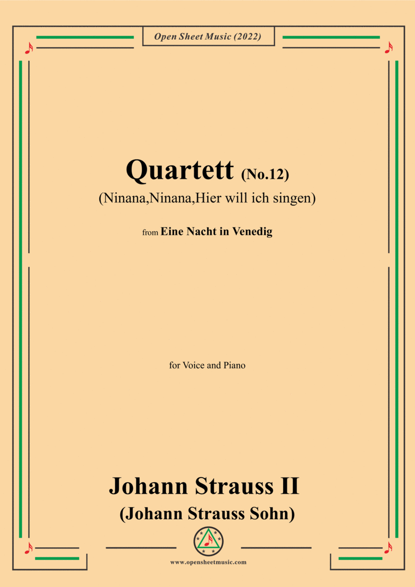 Johann Strauss II-Quartett(No.12:Ninana,Ninana,Hier will ich singen) image number null