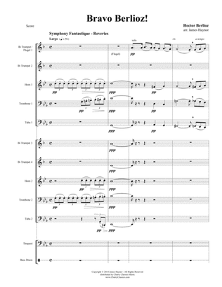 Book cover for Bravo Berlioz! for 10-part Brass Ensemble w. Timpani & Bass Drum