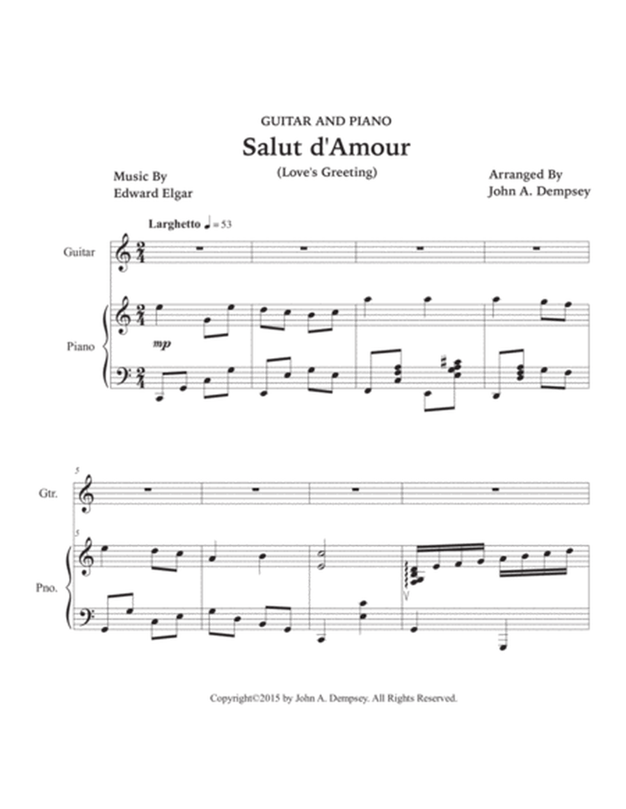 Salut d'Amour (Love's Greeting): Guitar and Piano image number null