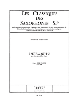 Book cover for Impromptu (classiques No.117) (saxophone-tenor & Piano)