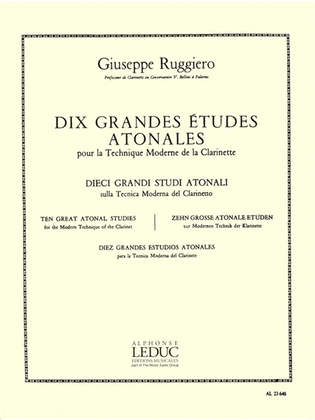 10 Grandes Etudes Atonales (clarinet Solo)