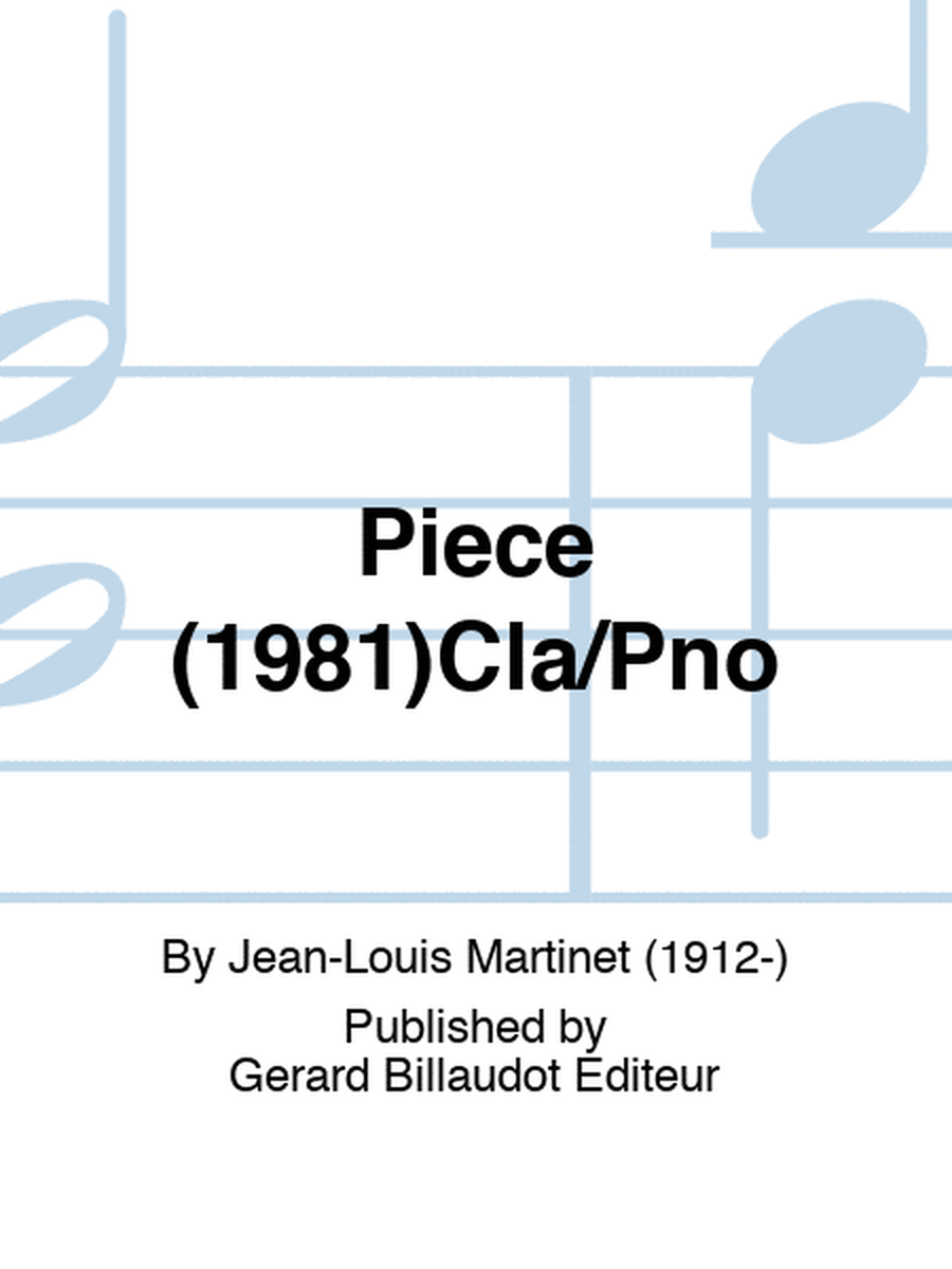 Piece (1981)Cla/Pno