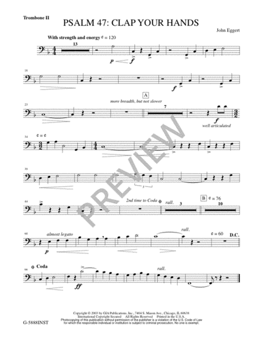 Psalm 47: Clap Your Hands - Full Score and Parts