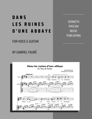 Book cover for Dans les ruines d'une abbaye (for Voice & Guitar)