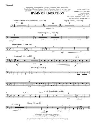 Book cover for Hymn of Adoration - Timpani