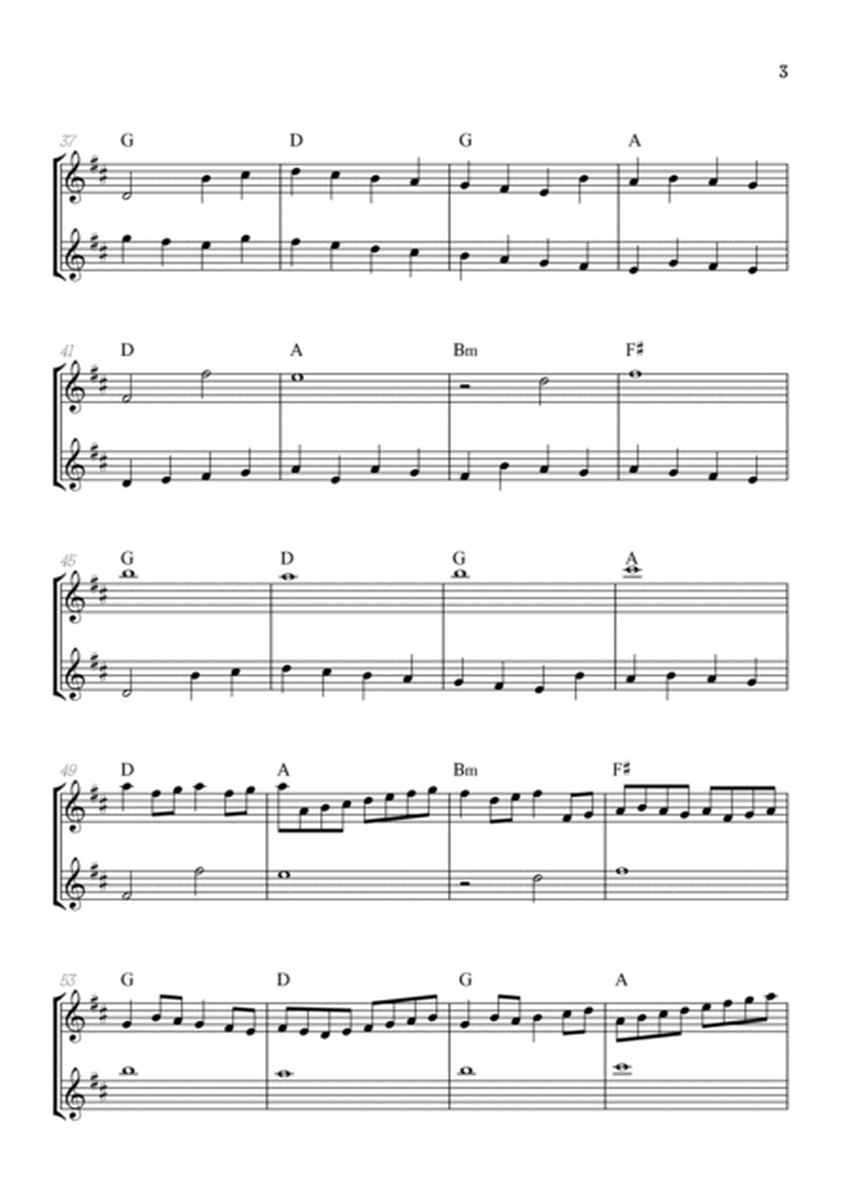 Pachelbel Canon in D • flute duet sheet music [chords] image number null