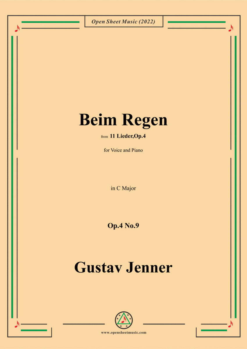 Jenner-Beim Regen,in C Major,Op.4 No.9