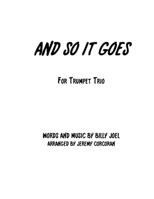 Book cover for And So It Goes