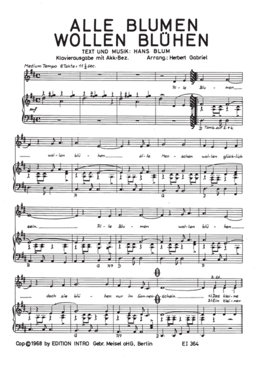 Alle Blumen wollen bluhen