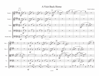 Book cover for A Visit Back Home (String Quintet)