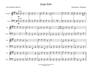 Book cover for Jingle Bells- Trumpet and Tuba Duet