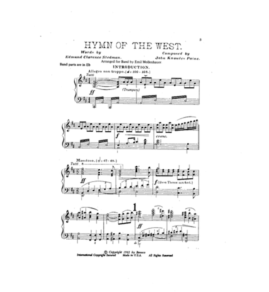 Hymn of the West by John Knowles Paine Concert Band - Sheet Music