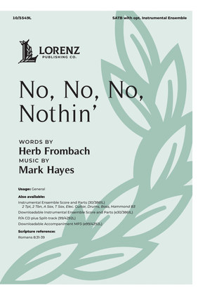 Book cover for No, No, No, Nothin'