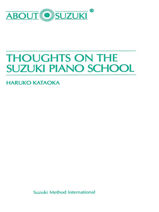 Book cover for Thoughts on the Suzuki Piano School