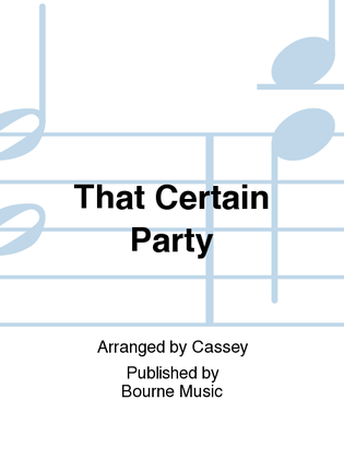 Book cover for That Certain Party