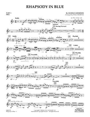 Book cover for Rhapsody in Blue (arr. Paul Murtha) - Pt.1 - Oboe