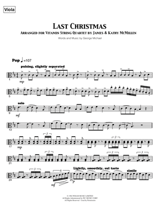 Book cover for Last Christmas - Viola