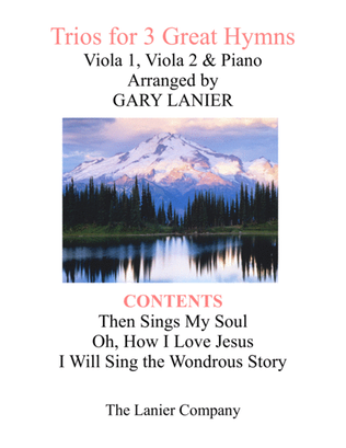Book cover for Trios for 3 GREAT HYMNS (Viola 1 & Viola 2 with Piano and Parts)