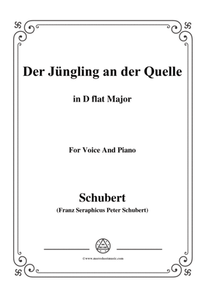 Schubert-Der Jüngling an der Quelle,in D flat Major,for Voice&Piano